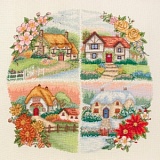 Купить недорого   Набор для вышивания Anchor "Seasonal Cottages" 30*30см, MEZ Венгрия, PCE750  в интернет магазине Фэмили хоби