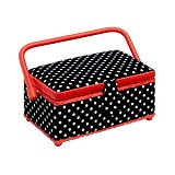 Шкатулка для рукоделия "Polka dots" 24*16*11см, хлопок/пластик, Prym, 612244