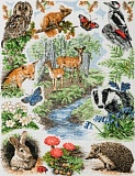 Купить недорого   Набор для вышивания Anchor "Woodland Sampler" 40*30см, MEZ Венгрия, PCE958  в интернет магазине Фэмили хоби
