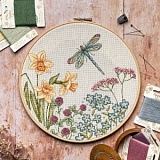 Купить недорого   Набор для вышивания Anchor "Meadow Dragonfly" /Луг Стрекоза/ 26*26см, MEZ Венгрия, ALXE015  в интернет магазине Фэмили хоби