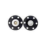 Кнопки пришивные, диаметр 25мм, металл/пластик, черный, Union Knopf by Prym, U0019589025008001-10