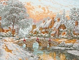 Купить недорого   Набор для вышивания Maia "Cobblestone Christmas" 35*45см, MEZ Венгрия, 5678000-01062  в интернет магазине Фэмили хоби