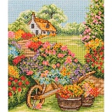 Купить недорого   Набор для вышивания Anchor "Floral Wheelbarrow" 19,5*16,5см, MEZ Венгрия, PCE749  в интернет магазине Фэмили хоби