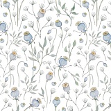 Ткань "Маки", ширина 145см, Acufactum Ute Menze, 3523-736