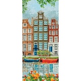 Купить недорого   Набор для вышивания Anchor "Amsterdam Street Scene" 32*14см, MEZ Венгрия, PCE0814  в интернет магазине Фэмили хоби