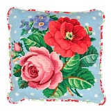 Купить недорого   Набор для вышивания Anchor: наволочка "Berlin Roses" 40*40см, MEZ Венгрия, ALR42  в интернет магазине Фэмили хоби