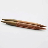 Спицы съемные укороченные "Ginger" 7мм/10см, ламинированная береза, коричневый, KnitPro, 31231