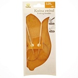 Спицы круговые укороченные "Knina Swivel" 3,25мм/40см, бамбук, натуральный, Tulip, KS-400325