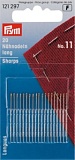 Иглы ручные для шитья, размер 0,5*32мм (№ 11), сталь, серебристый, 20шт в упаковке, Prym, 121297