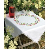 Купить недорого   Набор для вышивания Anchor: скатерть "Summer Flowers Table" 65*65см, MEZ Венгрия, 9240000-09333  в интернет магазине Фэмили хоби