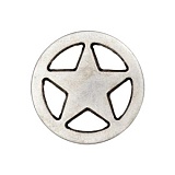 Пуговица на ножке "Звезда", размер 11мм, серебристый, Union Knopf by Prym, U0451676011008301-30