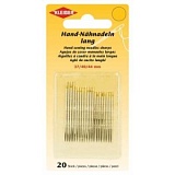 Иглы ручные, длинные, размеры (37мм, 40мм, 44мм), сталь (золотистое ушко), Kleiber, 699-04