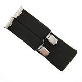 Подтяжки мужские спорт M-L, 35мм/120см, черный, 70%хлопок, 20%эластодин, 10%полиэстер 944560