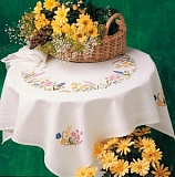        Anchor:  "Spring Garland Tablecloth"  80*80, MEZ , ETW14      