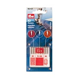 Иглы д/швейных машин, набор, с плоской колбой, универсальные, кожа, джерси, 10шт в пенале, в 1521