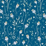 Ткань "Маки", ширина 145см, Acufactum Ute Menze, 3523-736-01