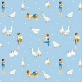 Ткань "Загородная жизнь. Синий", ширина 145см, Acufactum Ute Menze, 3523-620