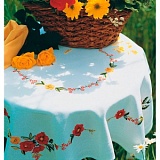 Купить недорого   Набор для вышивания Anchor: скатерть "Poppies Tablecloth"  80*80см, MEZ Венгрия, ETW11  в интернет магазине Фэмили хоби