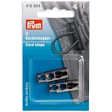 Ограничители для шнура прямоугольные, с двумя отвестиями 9,7*26мм, металл, Prym, 416664