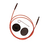 Тросик для съемных укороченных спиц Ginger, длина 20 (40)см, заглушки 2шт, ключик, KnitPro, 31291