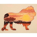 Купить недорого   Набор для вышивания Maia "Lion Silhouette" 20*26см, MEZ Венгрия, 5678000-05041  в интернет магазине Фэмили хоби