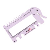 Линейка для определения размера спиц и плотности вязания  "Слон" с резаком для нити, KnitPro, 10995