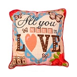 Купить недорого   Набор для вышивания Anchor: наволочка "All You Need Is Love" 40*40см, MEZ Венгрия, ALR62  в интернет магазине Фэмили хобби