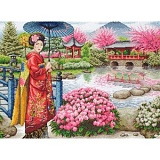 Купить недорого   Набор для вышивания Maia "The Japanese Garden" 30*40см, MEZ Венгрия, 5678000-01024  в интернет магазине Фэмили хоби