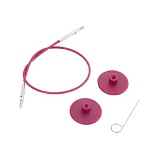 Тросик для съемных спиц, длина около 76 (100)см, заглушки 2шт, ключик, KnitPro, 10665