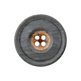 Пуговица с 4 отверстиями, размер 23мм, пластик, серый, Union Knopf by Prym, U0453824023007601-18