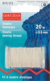 Эластичная нить для шитья, диаметр 0,5мм (50% эластан, 50% полиамид), натуральный, Prym, 970013
