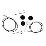 Тросик для съемных спиц, длина около 126 (150)см, заглушки 2шт, ключик, KnitPro, 10525