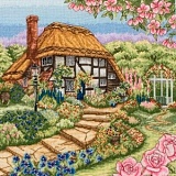 Купить недорого   Набор для вышивания Anchor "Rose Cottage" 31*31см, MEZ Венгрия, PCE944  в интернет магазине Фэмили хоби