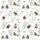 Ткань "Зимние мыши", ширина 145см, Acufactum Ute Menze, 3523-737