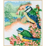 Купить недорого   Набор для вышивания Anchor "Summer Blue Tit" /Летняя синица/ 19,5*16,5см, MEZ Венгрия, PCE0505  в интернет магазине Фэмили хобби