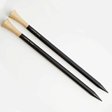 Спицы прямые "Lantern Moon" 12мм/25см, эбеновое дерево, черный, 2шт в упаковке, KnitPro, 350175