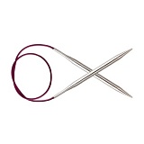 Спицы круговые "Nova" 5,5мм/150см, латунь с гальваническим покрытием, серебристый, KnitPro, 11385