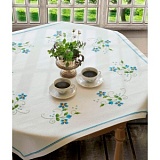 Купить недорого   Набор для вышивания Anchor "Blue Flower Tablecloth" 90*90см, MEZ Венгрия, 9240000-02315  в интернет магазине Фэмили хоби