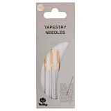 Иглы ручные для шитья пряжей, круглый наконечник, размер 1,81*60мм (№ 15), сталь, Tulip, AC-036e