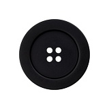 Пуговица с 4 отверстиями, размер 28мм, пластик, черный, Union Knopf by Prym, U0451905028008001-12