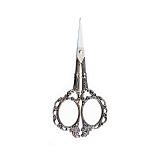 Ножницы для вышивания, длина 11,4см, закаленная сталь, состаренного серебра, Kleiber, 921-67