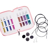 Набор "Deluxe" спиц съемных укороченных "Zing", длина 10см, KnitPro, 47425
