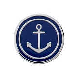 Пуговица "Якорь" на ножке, размер 20мм, металл/пластик, Union Knopf by Prym, U0453635020008201-12