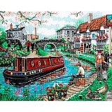 Купить недорого   Набор для вышивания Anchor "Country Canal " 25*31см, MEZ Венгрия, PCE936  в интернет магазине Фэмили хоби