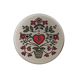 Пуговица на ножке, размер 20мм, металл, красный, Union Knopf by Prym, U0453626020004801-15