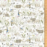 Ткань "Дети летом + овцы", ширина 145см, 100% хлопок, Acufactum Ute Menze, 3523-770
