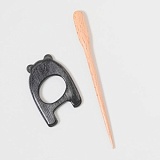 Застежка фибула, серия Flora - Ленивый медведь, ламинированный бук, KnitPro, 20933