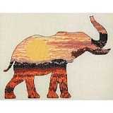 Купить недорого   Набор для вышивания Maia "Elephant Silhouette" 20*26см, MEZ Венгрия, 5678000-05040  в интернет магазине Фэмили хоби