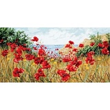 Купить недорого   Набор для вышивания Maia "Clifftop Poppies" 23*45см, MEZ Венгрия, APC940  в интернет магазине Фэмили хоби