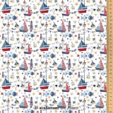 Ткань "Парусники", ширина 145см, 100% хлопок, Acufactum, 3523-796